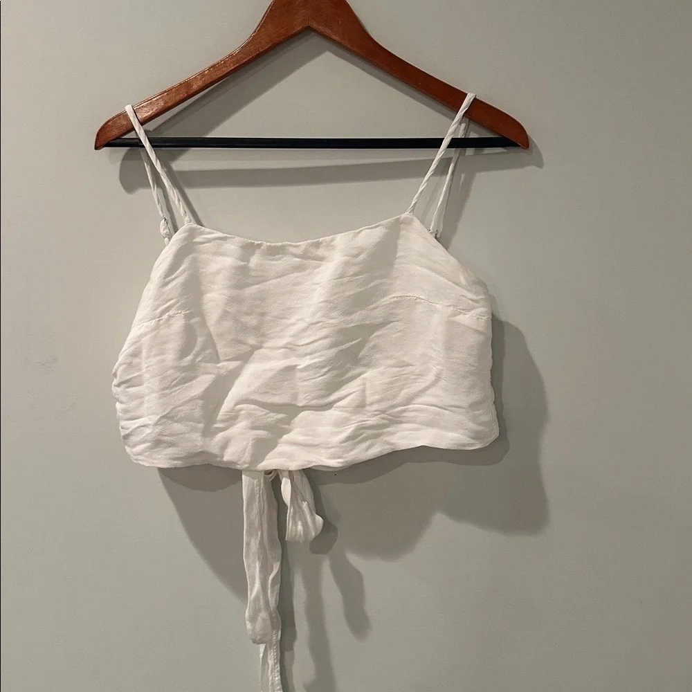 Brandy Melville white tyed top - Picture 2 of 7